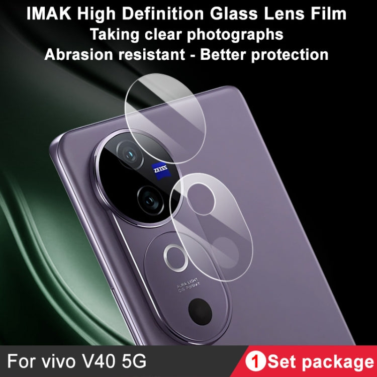 For vivo V40 / S19 Pro IMAK Rear Camera Glass Lens Film, 1 Set Package
