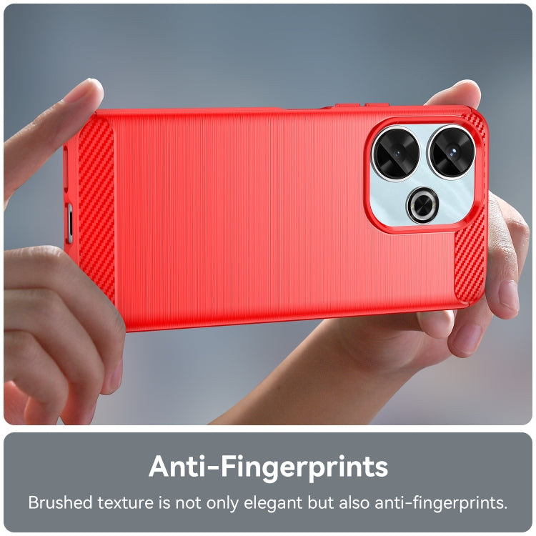 For Xiaomi Poco M6 4G Carbon Fiber Brushed Texture TPU Phone Case