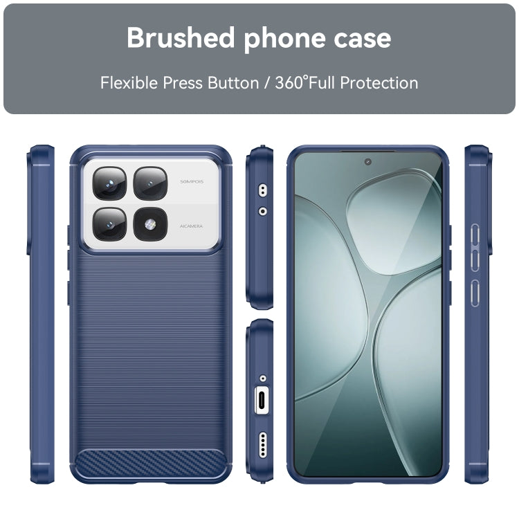 For Xiaomi 14T Carbon Fiber Brushed Texture TPU Phone Case