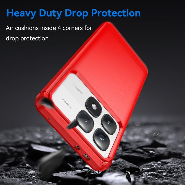 For Xiaomi 14T Carbon Fiber Brushed Texture TPU Phone Case
