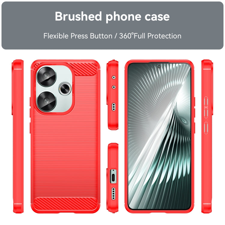For Xiaomi Poco F6 Carbon Fiber Brushed Texture TPU Phone Case