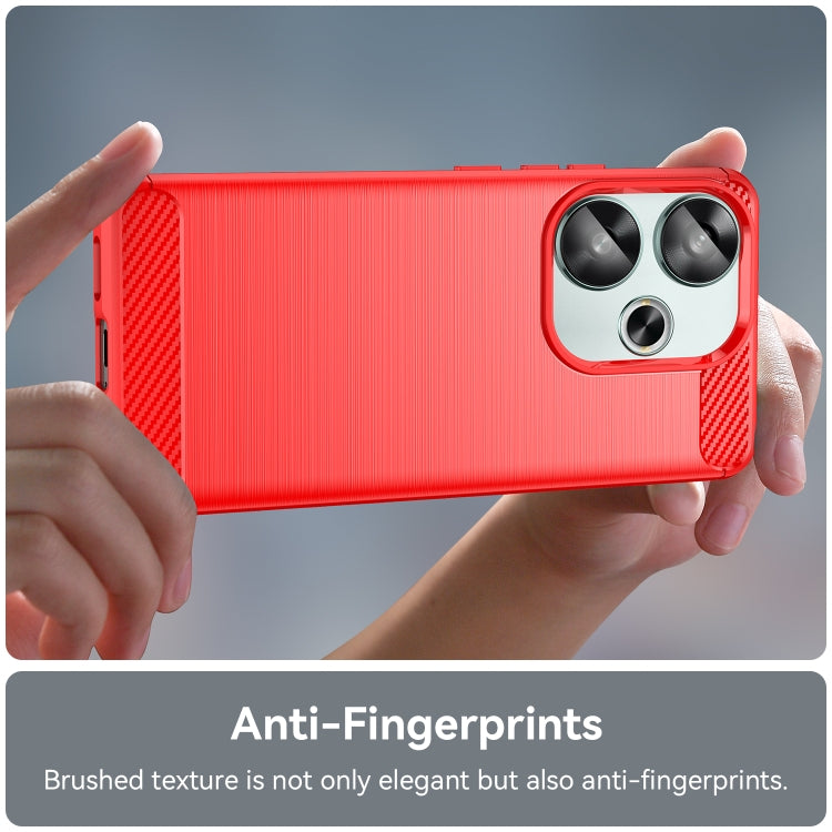 For Xiaomi Poco F6 Carbon Fiber Brushed Texture TPU Phone Case