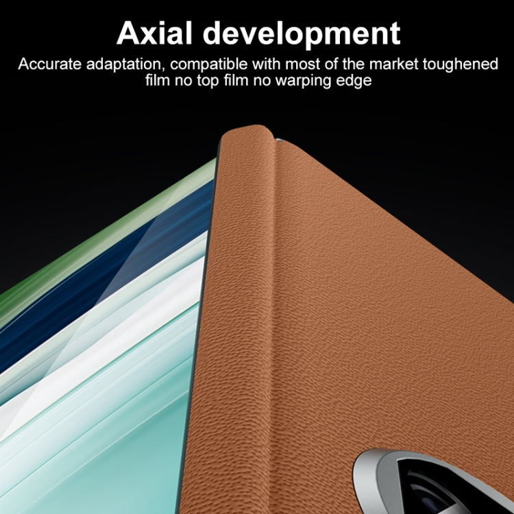 For Huawei Mate X5 SULADA Frameless Top Layer Cowhide Leather + PC Phone Case