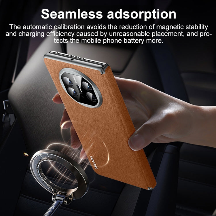 For Huawei Mate X5 SULADA Frameless Top Layer Cowhide Leather + PC Phone Case