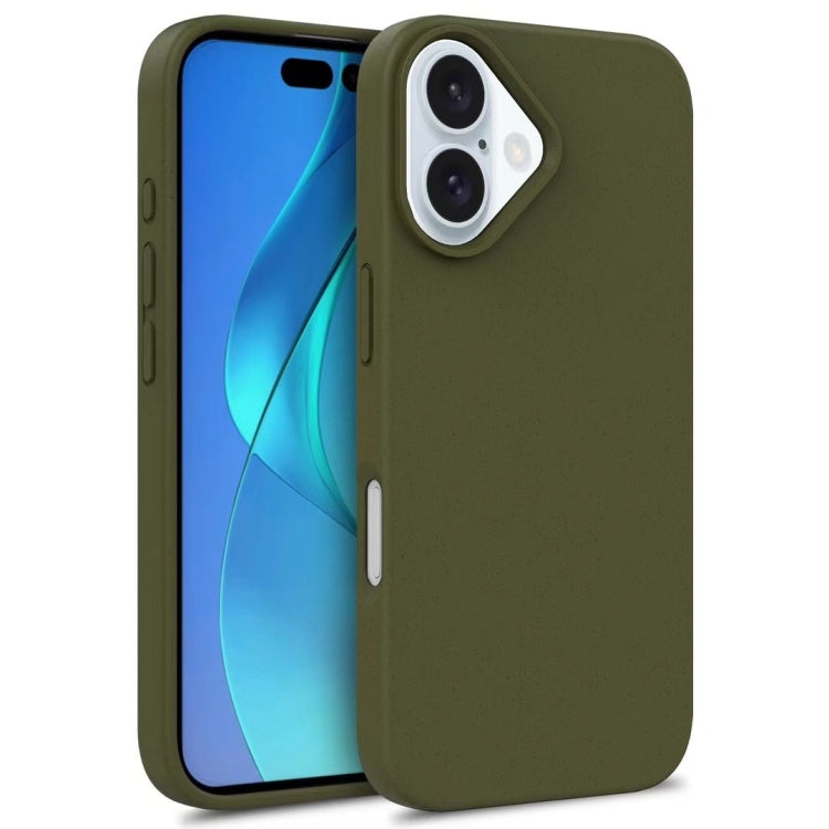For iPhone 16 Plus Wheat Straw TPU Phone Case