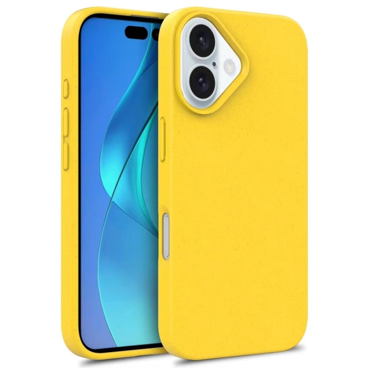 For iPhone 16 Plus Wheat Straw TPU Phone Case