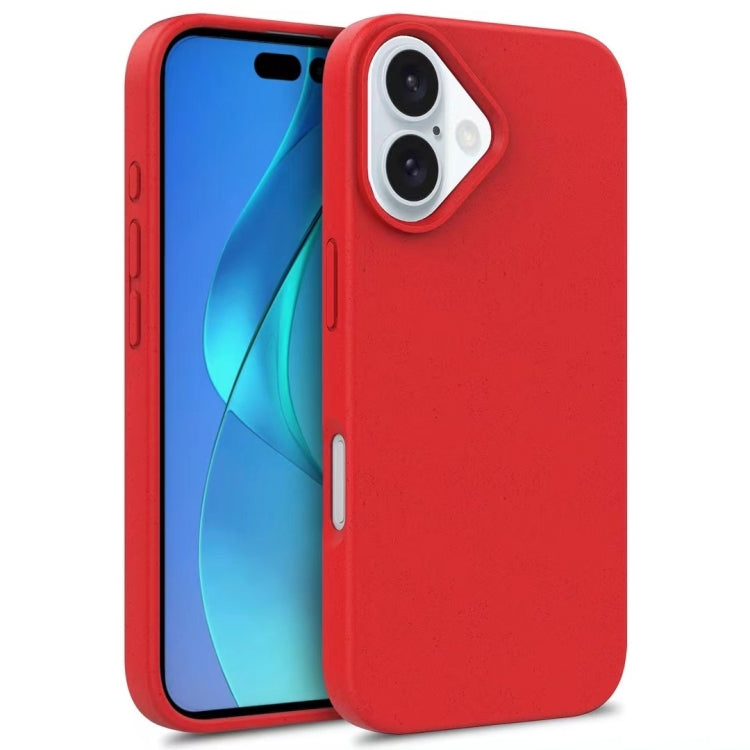 For iPhone 16 Plus Wheat Straw TPU Phone Case