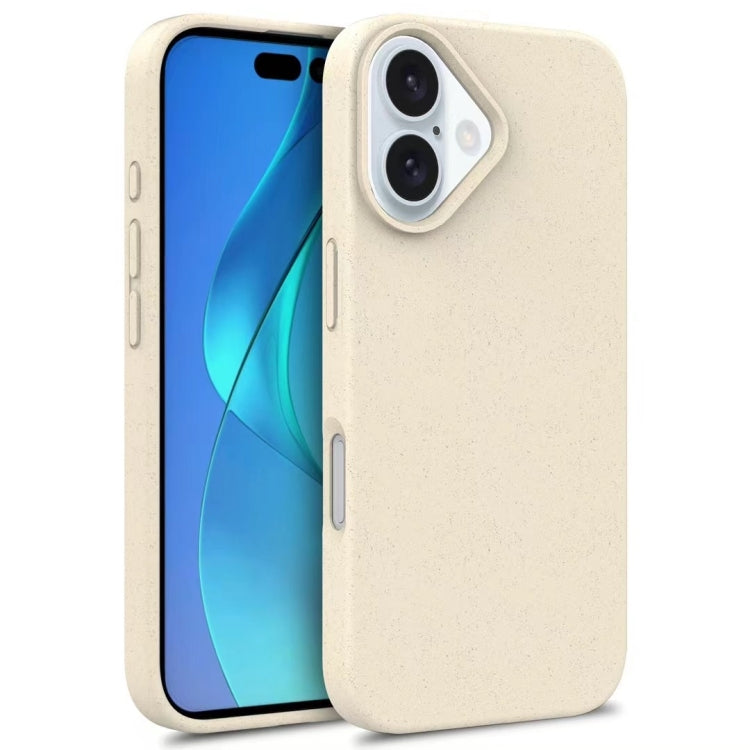 For iPhone 16 Plus Wheat Straw TPU Phone Case