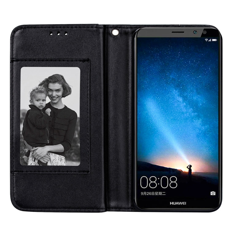 For Huawei Mate 10 Lite Ultra-thin 9 Card Horizontal Flip Leather Case, with Card Slots & Holder & Lanyard