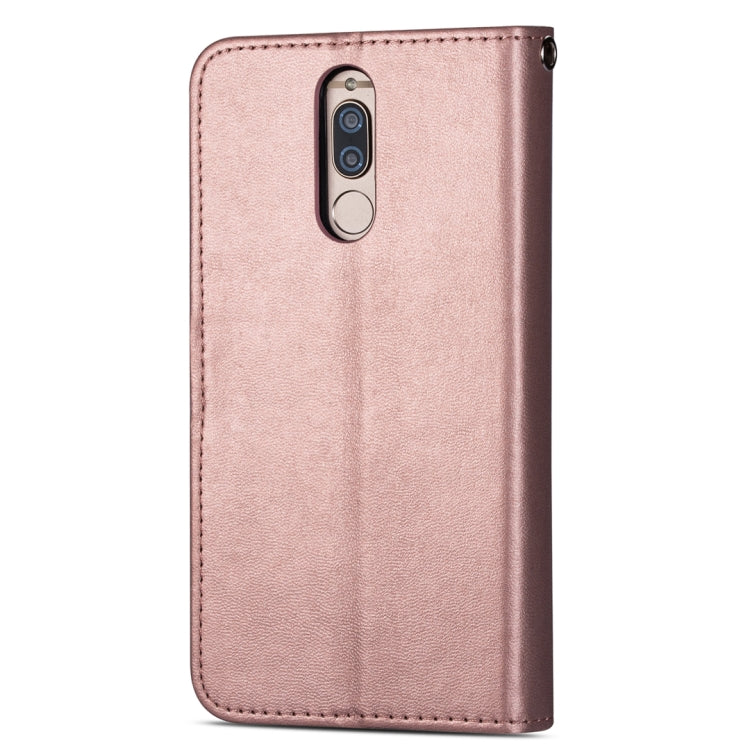 For Huawei Mate 10 Lite Ultra-thin 9 Card Horizontal Flip Leather Case, with Card Slots & Holder & Lanyard