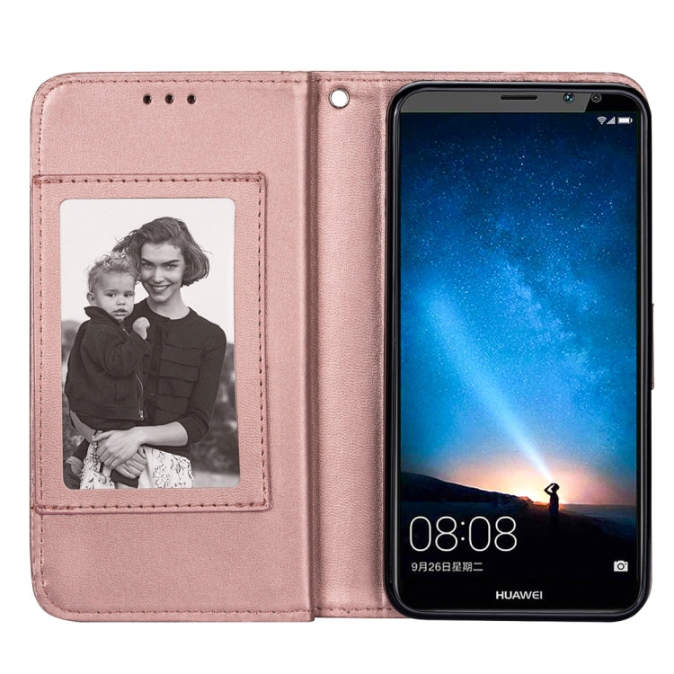 For Huawei Mate 10 Lite Ultra-thin 9 Card Horizontal Flip Leather Case, with Card Slots & Holder & Lanyard