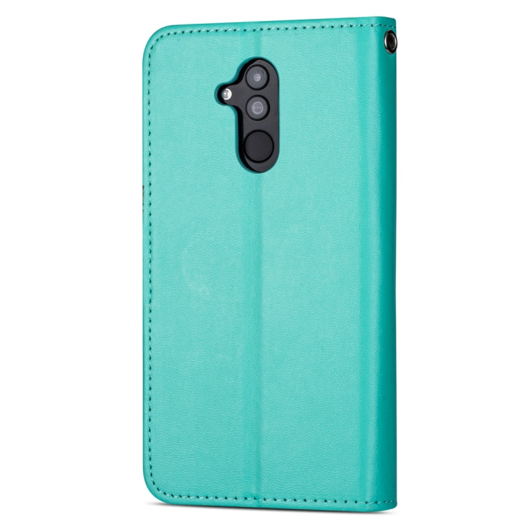 For Huawei Mate 20 Lite Ultra-thin 9 Card Horizontal Flip Leather Case, with Card Slots & Holder & Lanyard