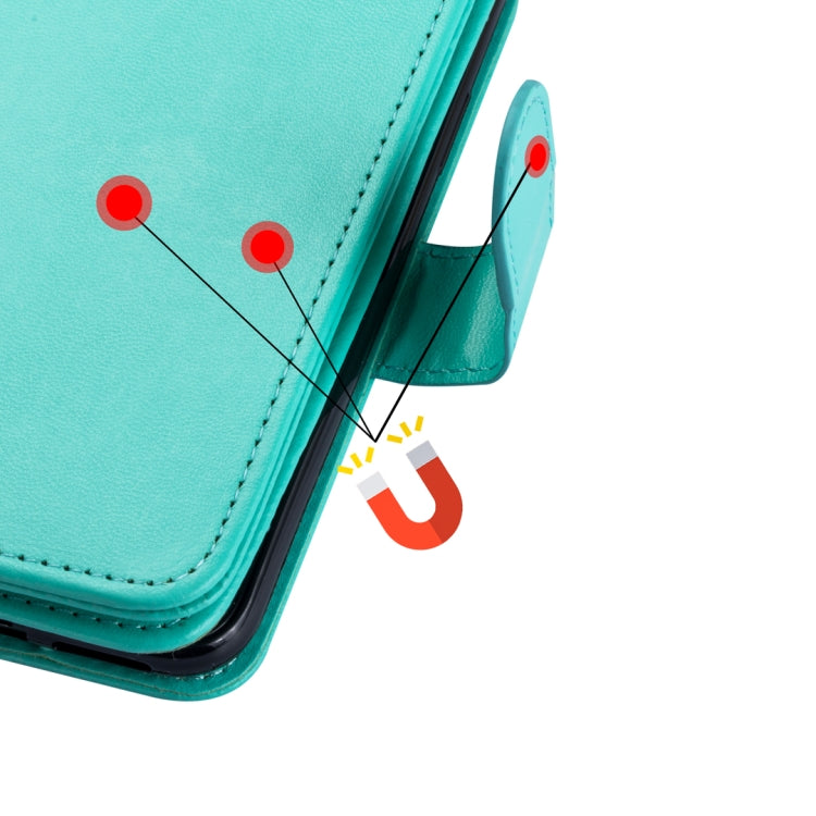 For Huawei Mate 20 Lite Ultra-thin 9 Card Horizontal Flip Leather Case, with Card Slots & Holder & Lanyard