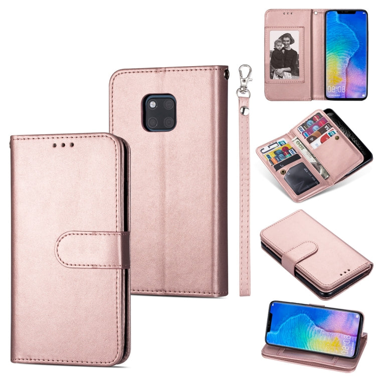 For Huawei Mate 20 Pro Ultra-thin 9 Card Horizontal Flip Leather Case, with Card Slots & Holder & Lanyard