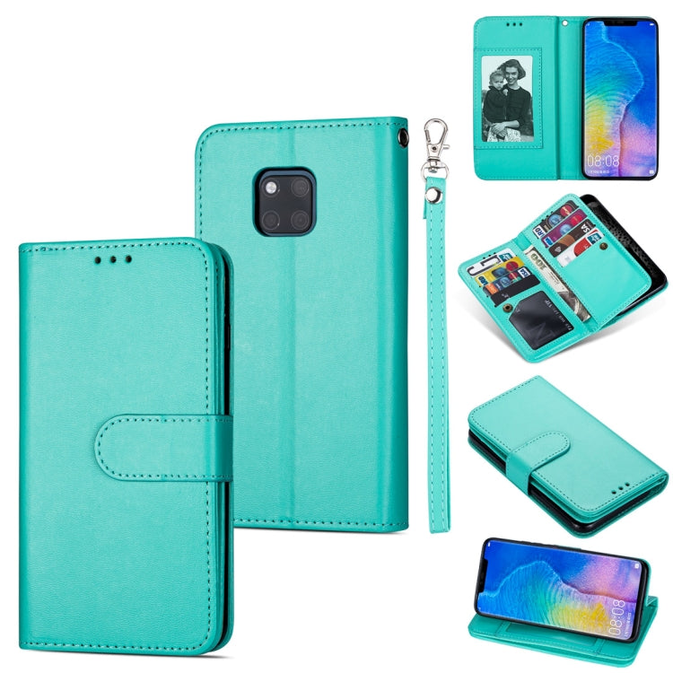 For Huawei Mate 20 Pro Ultra-thin 9 Card Horizontal Flip Leather Case, with Card Slots & Holder & Lanyard