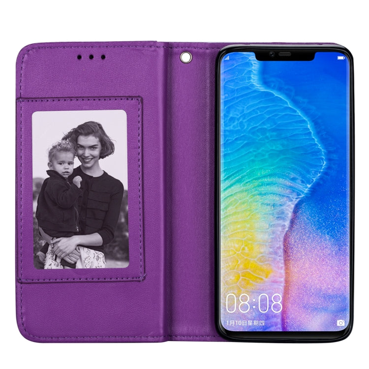 For Huawei Mate 20 Pro Ultra-thin 9 Card Horizontal Flip Leather Case, with Card Slots & Holder & Lanyard