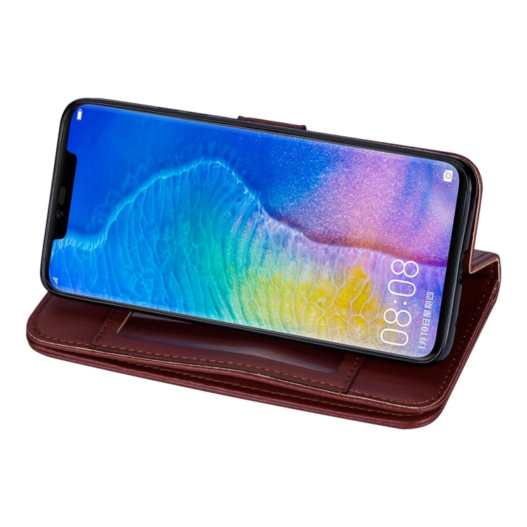 For Huawei Mate 20 Pro Ultra-thin 9 Card Horizontal Flip Leather Case, with Card Slots & Holder & Lanyard