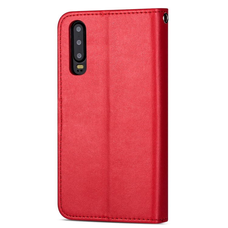 For Huawei P30 Ultra-thin 9 Card Horizontal Flip Leather Case, with Card Slots & Holder & Lanyard