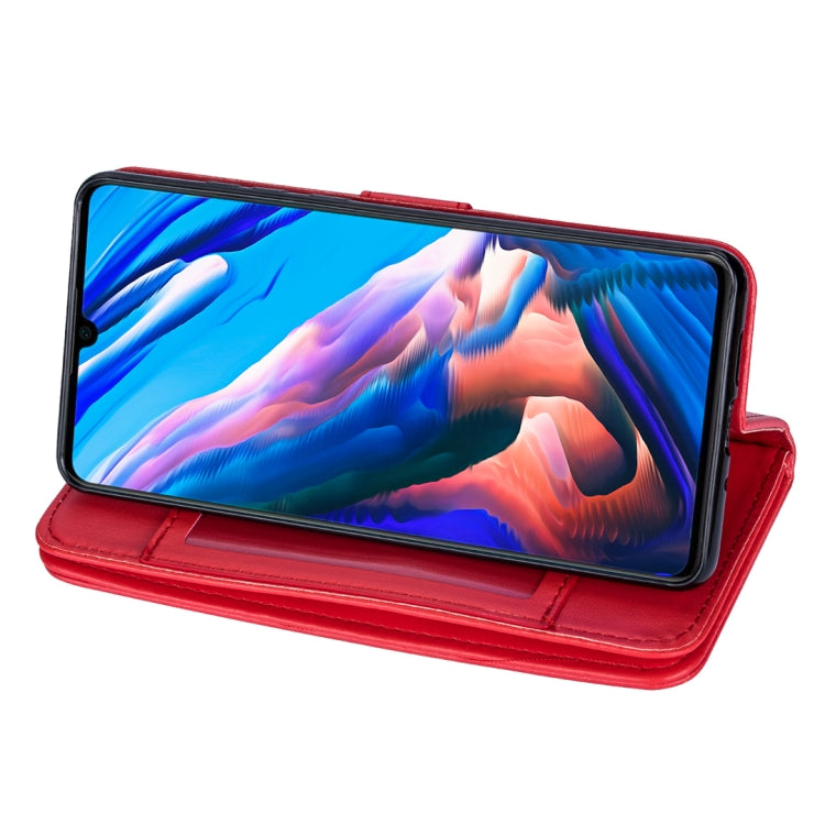 For Huawei P30 Ultra-thin 9 Card Horizontal Flip Leather Case, with Card Slots & Holder & Lanyard