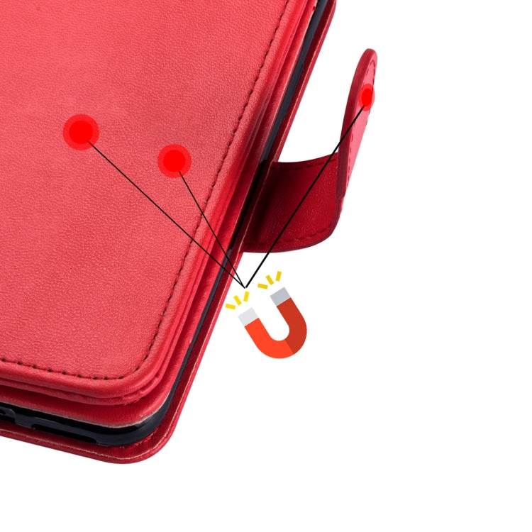 For Huawei P30 Ultra-thin 9 Card Horizontal Flip Leather Case, with Card Slots & Holder & Lanyard