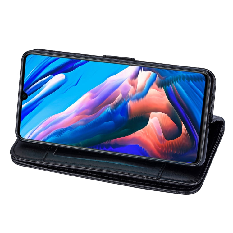 For Huawei P30 Ultra-thin 9 Card Horizontal Flip Leather Case, with Card Slots & Holder & Lanyard