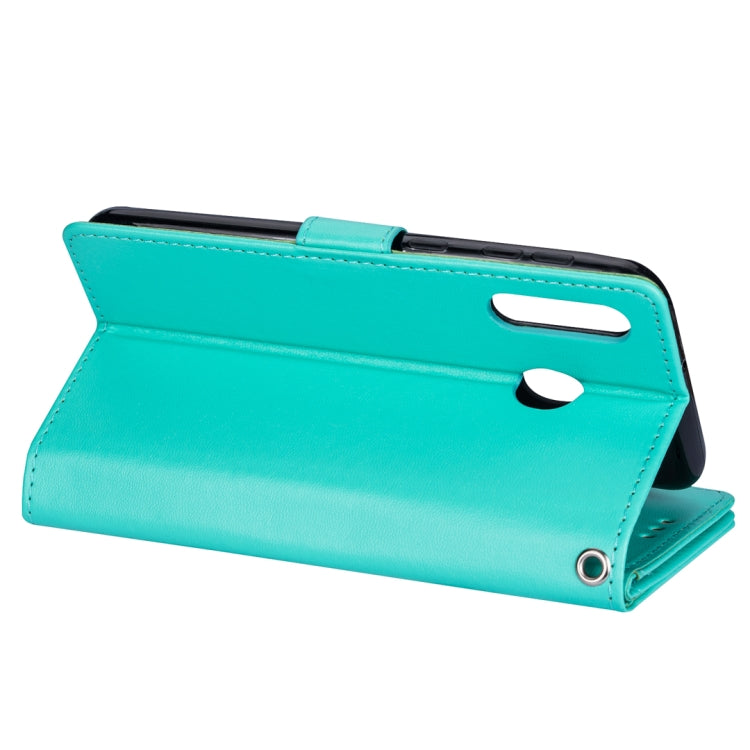 For Huawei P30 Lite Ultra-thin 9 Card Horizontal Flip Leather Case, with Card Slots & Holder & Lanyard