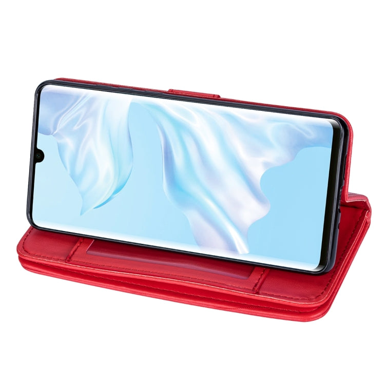 For Huawei P30 Pro Ultra-thin 9 Card Horizontal Flip Leather Case, with Card Slots & Holder & Lanyard