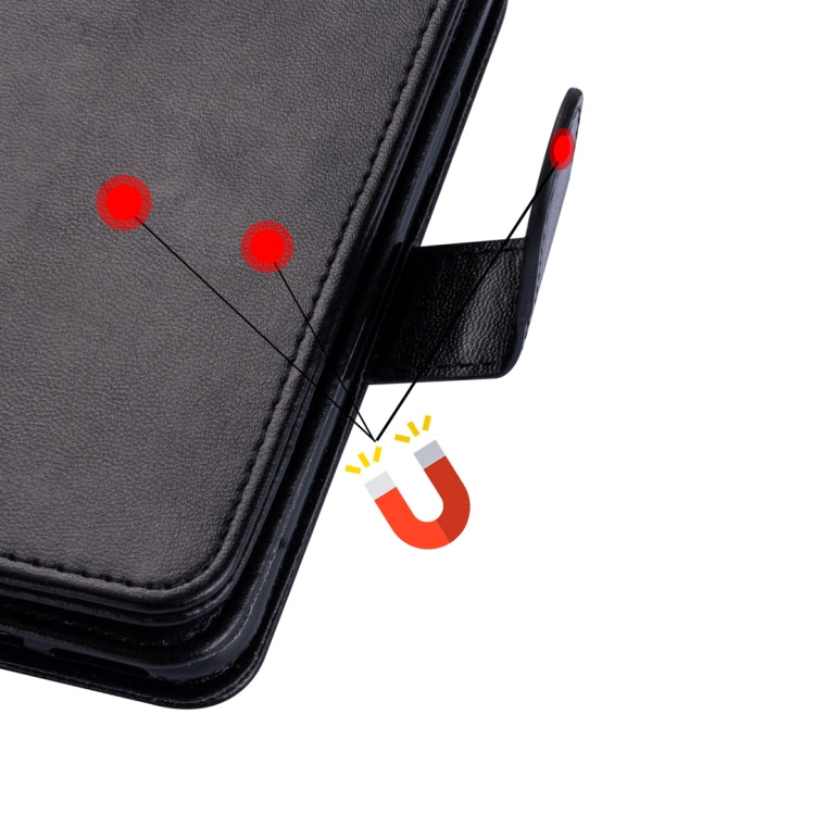 For Huawei P20 Ultra-thin 9 Card Horizontal Flip Leather Case, with Card Slots & Holder & Lanyard