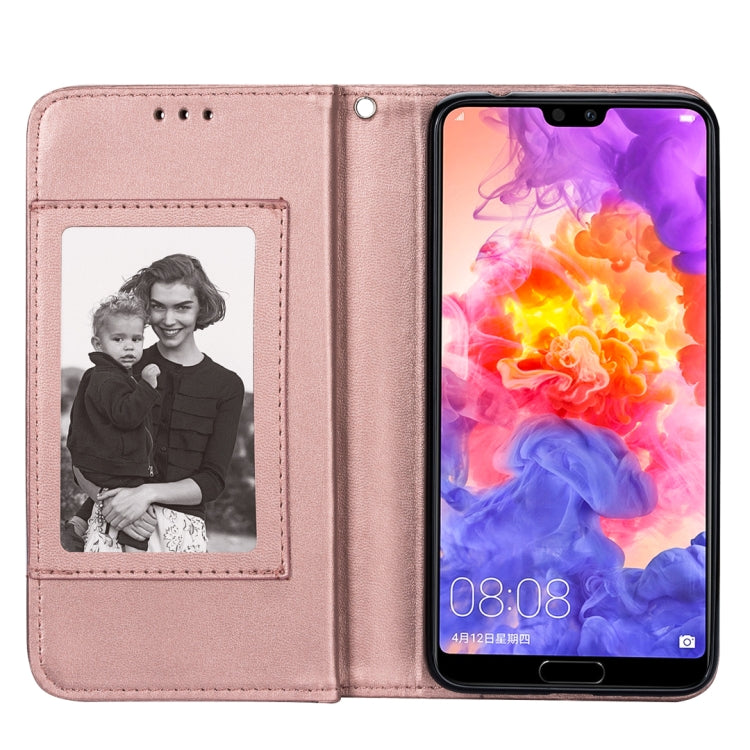 For Huawei P20 Ultra-thin 9 Card Horizontal Flip Leather Case, with Card Slots & Holder & Lanyard