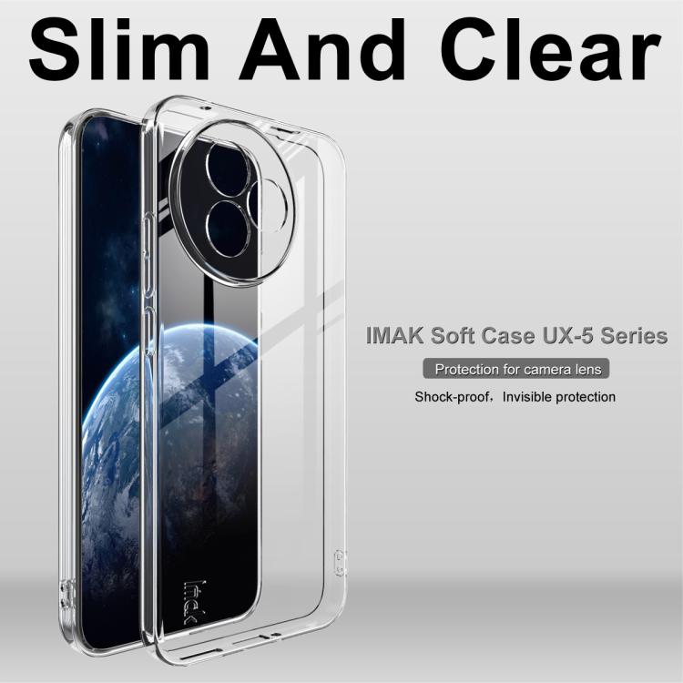 For Redmi K80 Ultra imak UX-5 Series Super Slim Transparent Shockproof TPU Protective Case - Transparent