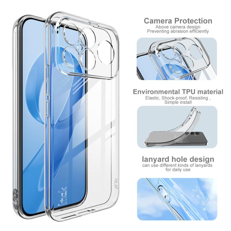 For Redmi K90 Pro Max / Poco F8 Ultra 5G imak UX-5 Series Super Slim Transparent Shockproof TPU Protective Case - Transparent
