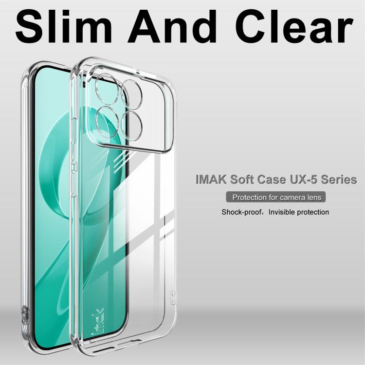 For Redmi K90 / Poco F8 Pro 5G imak UX-5 Series Super Slim Transparent Shockproof TPU Protective Case - Transparent