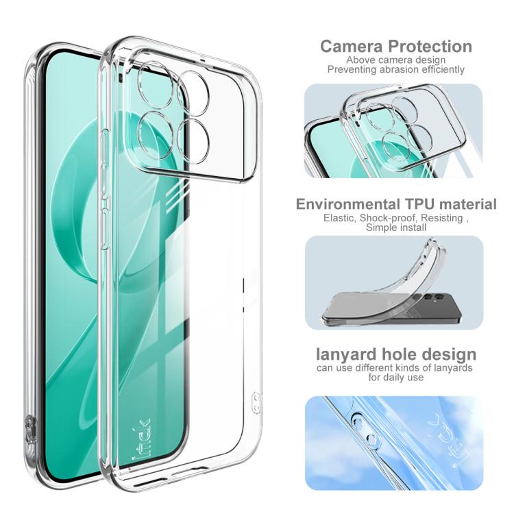 For Redmi K90 / Poco F8 Pro 5G imak UX-5 Series Super Slim Transparent Shockproof TPU Protective Case - Transparent