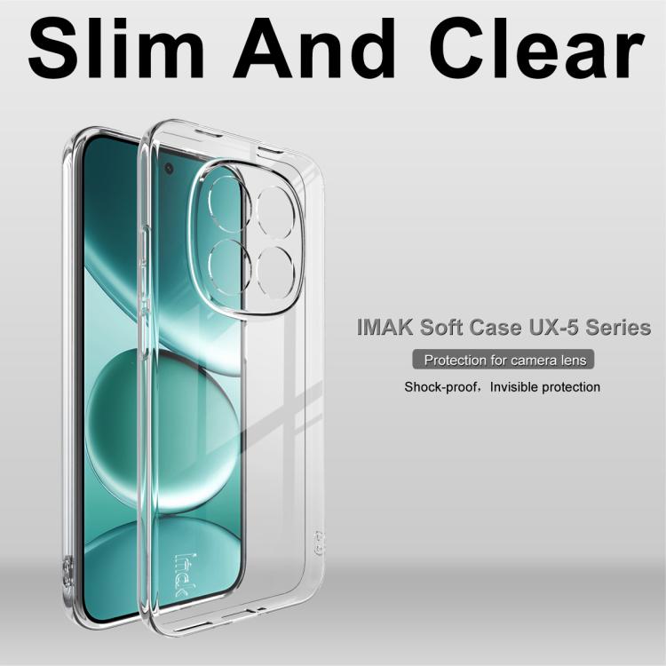 For Redmi Note 15 Pro 5G Global 163.6mm imak UX-5 Series Super Slim Transparent Shockproof TPU Protective Case - Transparent