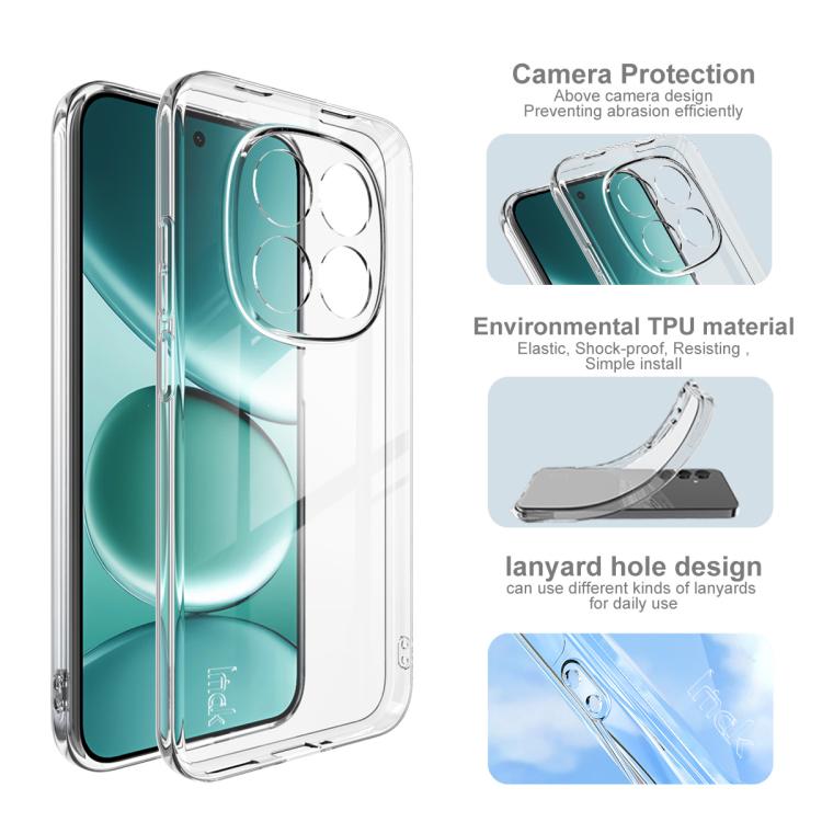 For Redmi Note 15 Pro 5G Global 163.6mm imak UX-5 Series Super Slim Transparent Shockproof TPU Protective Case - Transparent