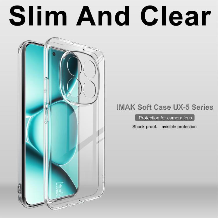 For Redmi Note 15 Pro+ 5G Global 163.3mm imak UX-5 Series Super Slim Transparent Shockproof TPU Protective Case - Transparent