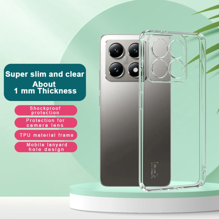 For Xiaomi 14T imak UX-5 Series Super Slim Transparent Shockproof TPU Protective Case - Transparent