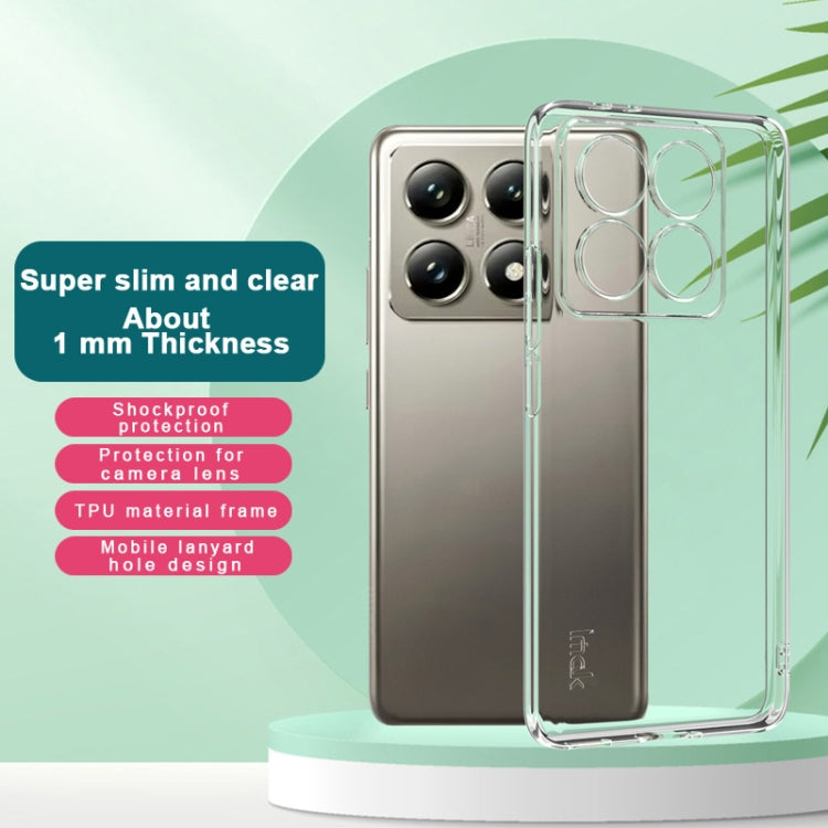 For Xiaomi 14T Pro imak UX-5 Series Super Slim Transparent Shockproof TPU Protective Case - Transparent