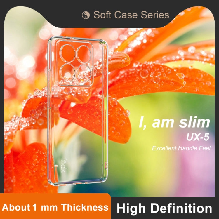 For Xiaomi 14T Pro imak UX-5 Series Super Slim Transparent Shockproof TPU Protective Case - Transparent