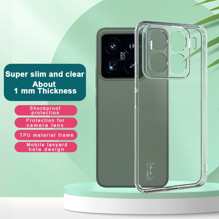 For Xiaomi 15 Pro imak UX-5 Series Super Slim Transparent Shockproof TPU Protective Case - Transparent