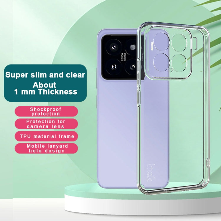 For Xiaomi 15 imak UX-5 Series Super Slim Transparent Shockproof TPU Protective Case - Transparent
