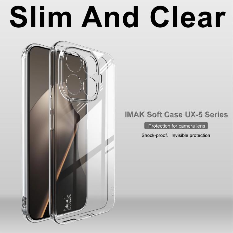 For Xiaomi 15T Pro 5G imak UX-5 Series Super Slim Transparent Shockproof TPU Protective Case - Transparent