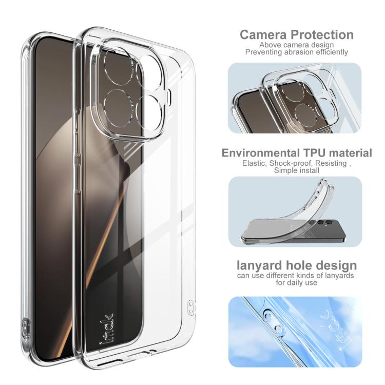 For Xiaomi 15T Pro 5G imak UX-5 Series Super Slim Transparent Shockproof TPU Protective Case - Transparent