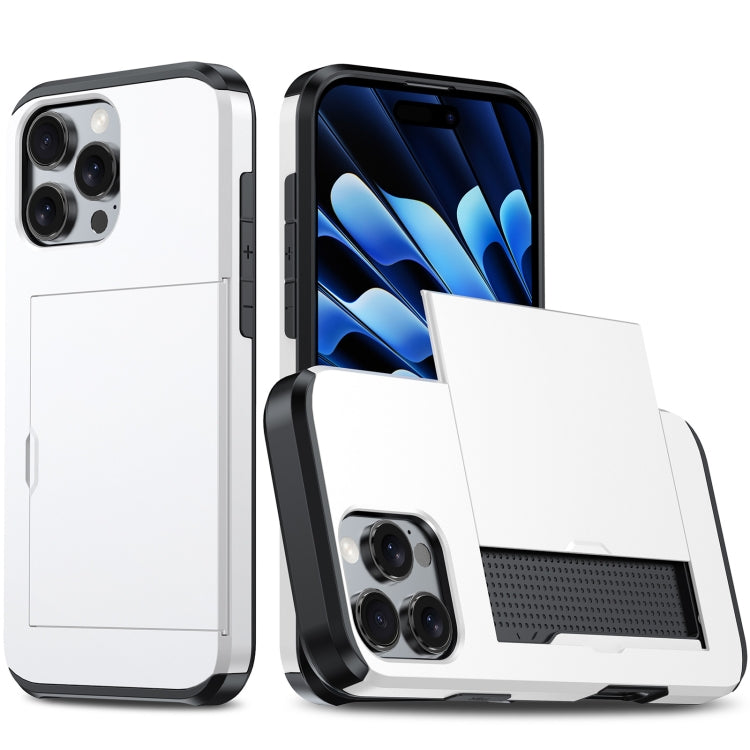 For iPhone 16 Pro Shockproof Armor Phone Case with Card Slot