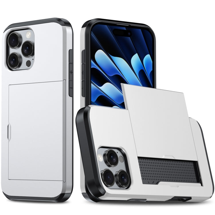 For iPhone 16 Pro Shockproof Armor Phone Case with Card Slot