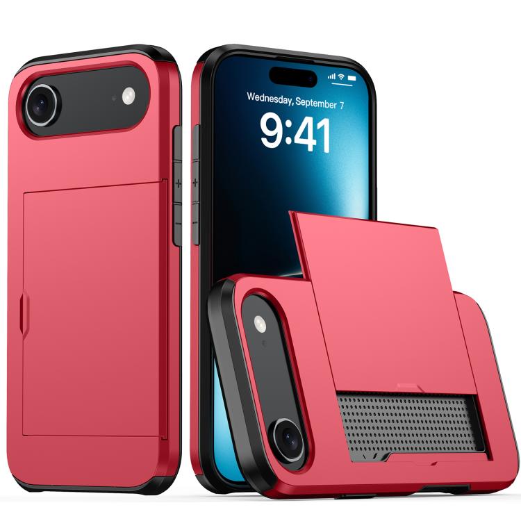 For iPhone Air Shockproof Armor Phone Case with Card Slot