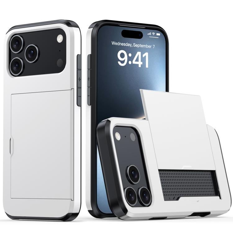 For iPhone 17 Pro Max Shockproof Armor Phone Case with Card Slot