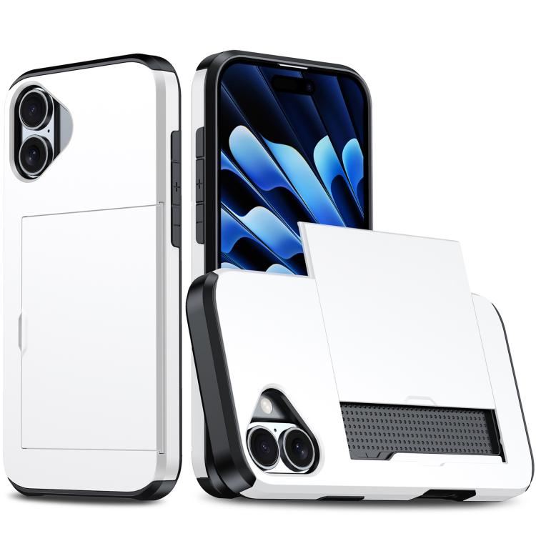 For iPhone 17 Shockproof Armor Phone Case with Card Slot