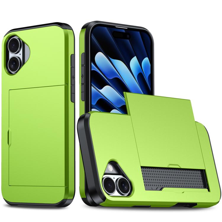 For iPhone 17 Shockproof Armor Phone Case with Card Slot