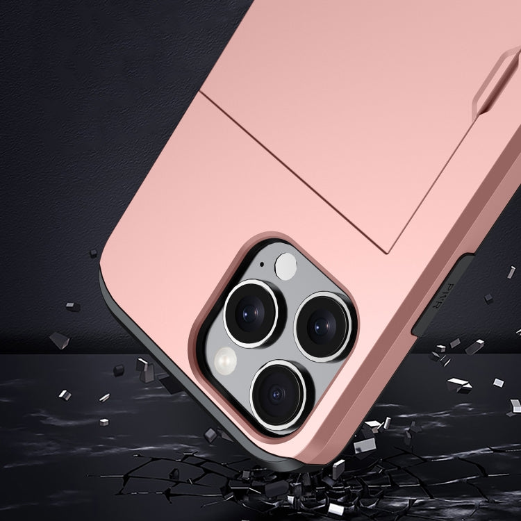 For iPhone 16 Pro Shockproof Armor Phone Case with Card Slot